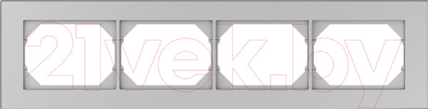 Изображение товара Рамка для выключателей и розеток Vilma 4779101519327 (металлик)