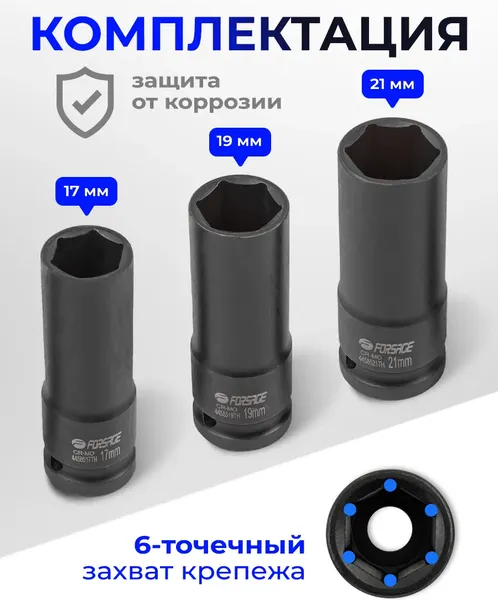 Изображение товара Набор головок слесарных Forsage F-4032TH