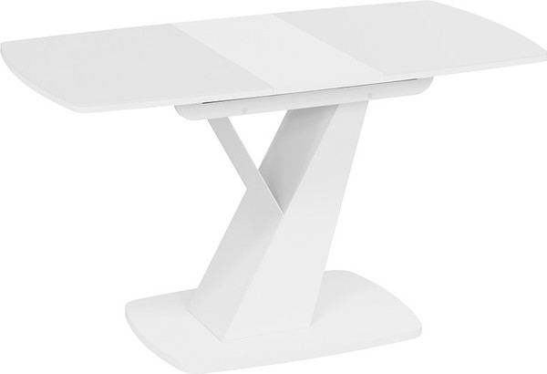 Изображение товара Обеденный стол ТриЯ Гарда Тип 1 (белый/стекло матовое белое)