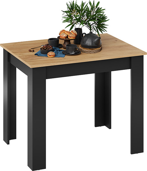 Изображение товара Обеденный стол ТриЯ Промо Тип 1 / 011.000.000 (черный/дуб крафт золотой)