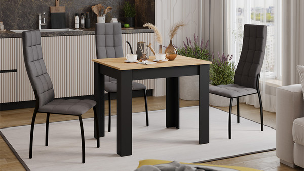 Изображение товара Обеденный стол ТриЯ Промо Тип 1 / 011.000.000 (черный/дуб крафт золотой)