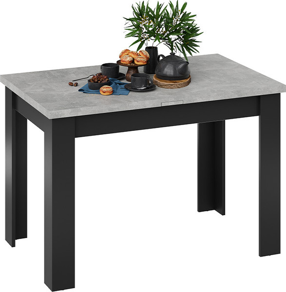 Изображение товара Обеденный стол ТриЯ Промо тип 4 (черный/ателье светлый)