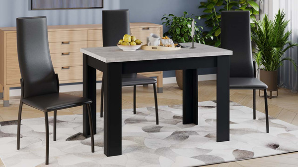 Изображение товара Обеденный стол ТриЯ Промо тип 4 (черный/ателье светлый)