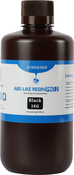 Изображение товара Фотополимерная смола для 3D-принтера Kingroon ABS-Like Pro 2 Resin Black / SZ0007 (1кг)