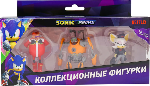 Изображение товара Набор фигурок коллекционных Sonic Prime SON2021-D (3шт)