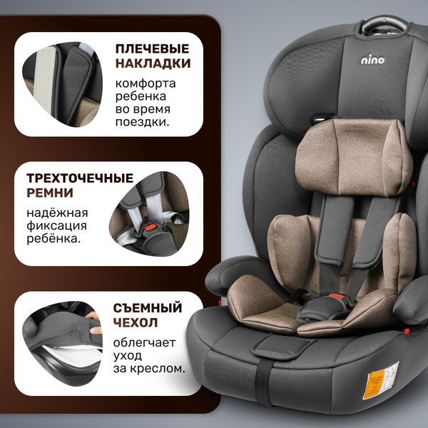 Изображение товара Автокресло NINO Simple ZY10 (черный/бежевый)