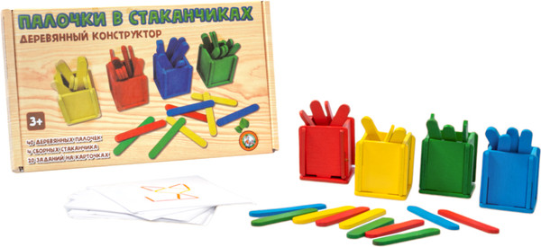 Изображение товара Развивающая игра Десятое королевство Палочки в стаканчиках / 04529