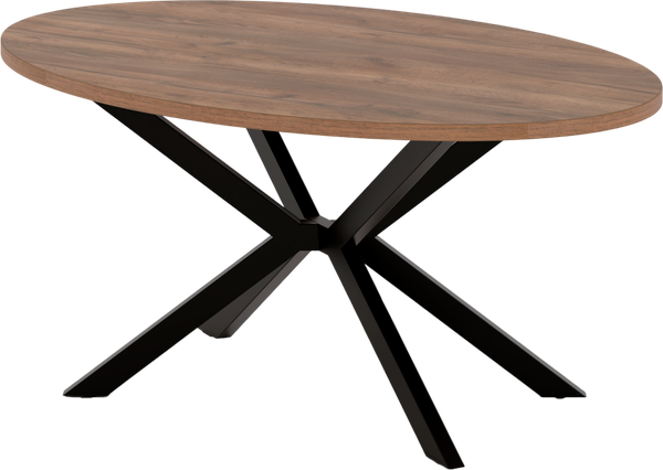 Изображение товара Обеденный стол Millwood Верона овальный 160х100х75 / 51786_t_ch_7 (дуб табачный Craft/черный)