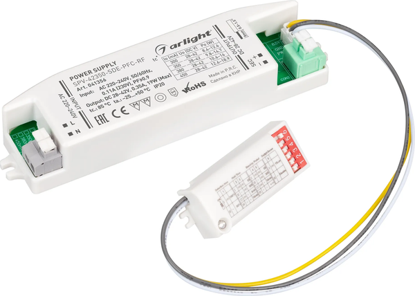 Изображение товара Блок питания для светильника Arlight SPV-42350-SDE-PFC 19W 28-42V 350mA 5.8GHz / 041356