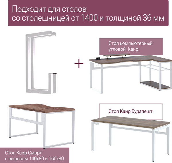 Изображение товара Кронштейн для системного блока Millwood 57х32х6 / 50600_b_1 (белый)