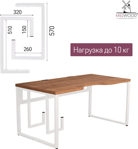 Изображение товара Кронштейн для системного блока Millwood 57х32х6 / 50600_b_1 (белый)