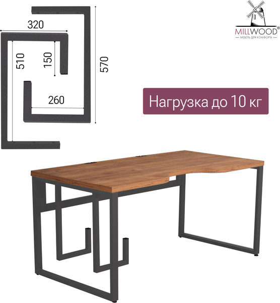 Изображение товара Кронштейн для системного блока Millwood 57х32х6 / 50600_g_3 (графит)