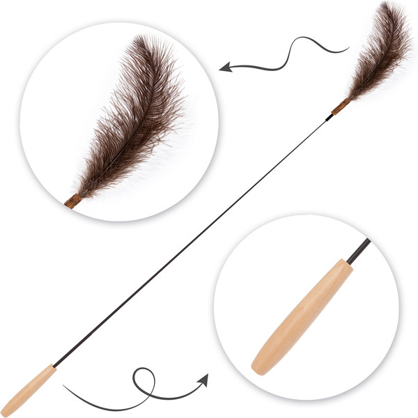 Изображение товара Игрушка для кошек ZooZooZoo Перья Страуса / HM-28-A