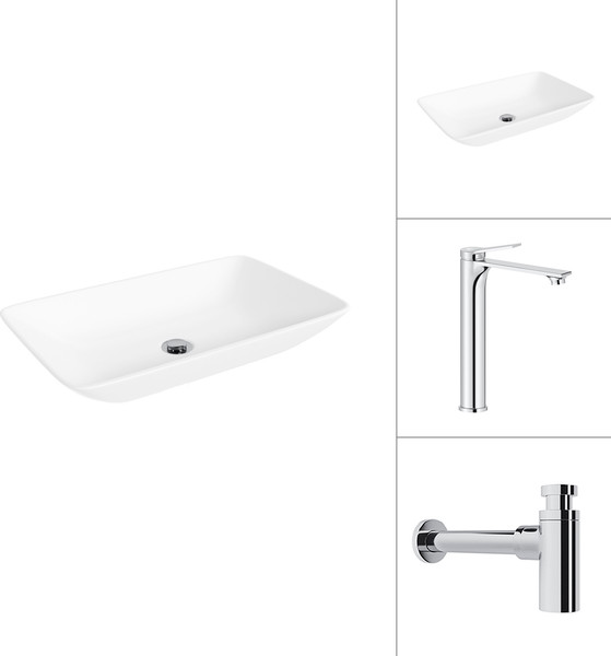 Изображение товара Умывальник со смесителем Lauter 21540 + Rio 21AM12672 с сифоном 21635CH (хром)