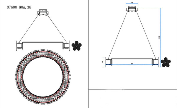 Изображение товара Люстра Kinklight Лиона 07600-80A.36 (латунь)