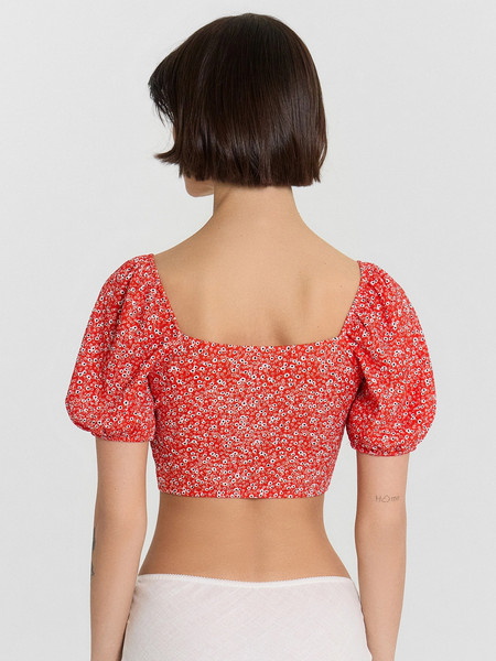 Изображение товара Кроп-топ Mark Formelle 112851 (р.170-84-90, белые цветы на фиесте)