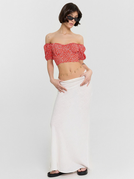 Изображение товара Кроп-топ Mark Formelle 112851 (р.170-84-90, белые цветы на фиесте)