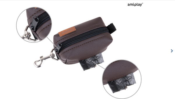 Изображение товара Диспенсер пакетов для выгула собак Ami Play 128782 (коричневый)