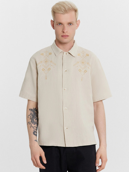 Изображение товара Рубашка Mark Formelle 111887-1 (р.96-182, светло-молочный/594-D вышивка)