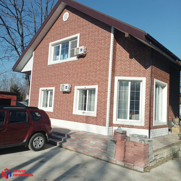 Изображение товара Сайдинг Альта-профиль Кирпич Рижский 01 (0.795x0.591м)