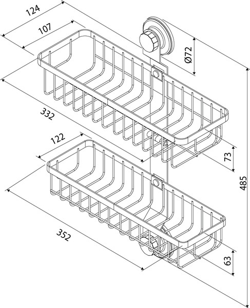 Изображение товара Полка для ванной Milardo Easy EAS0WS2M44