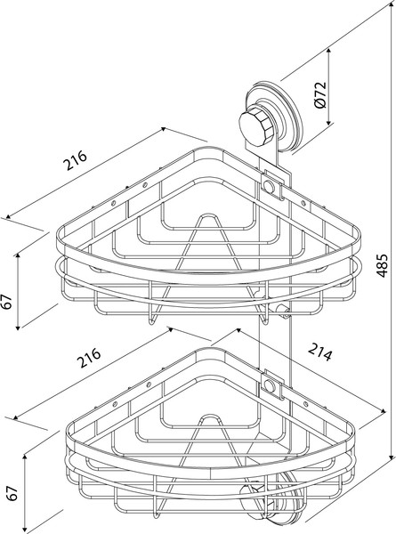 Изображение товара Полка для ванной Milardo Easy EASCWS2M44