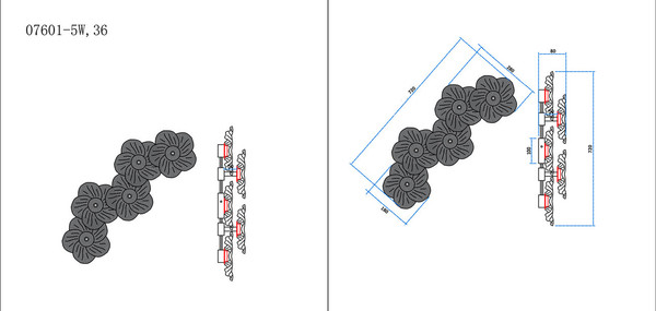 Изображение товара Бра Kinklight Грея 07601-5W.36 (латунь)