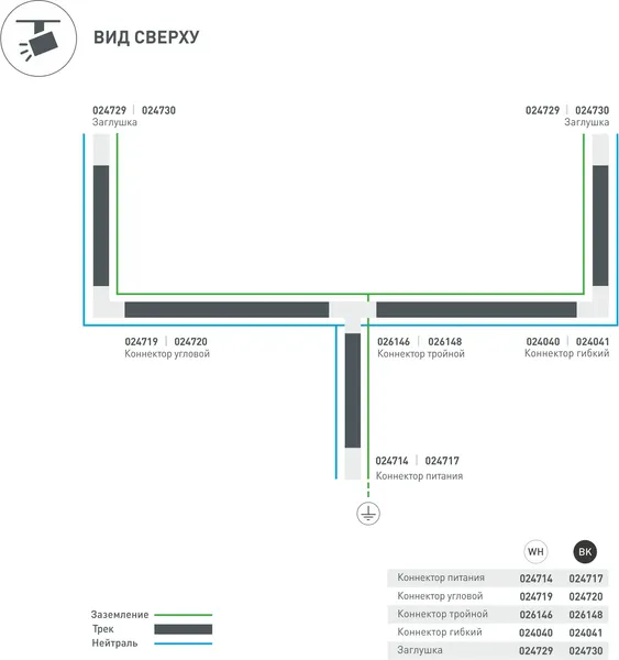 Изображение товара Коннектор для шинопровода Arlight LGD-4TR-CON-POWER-L-BK C / 024717