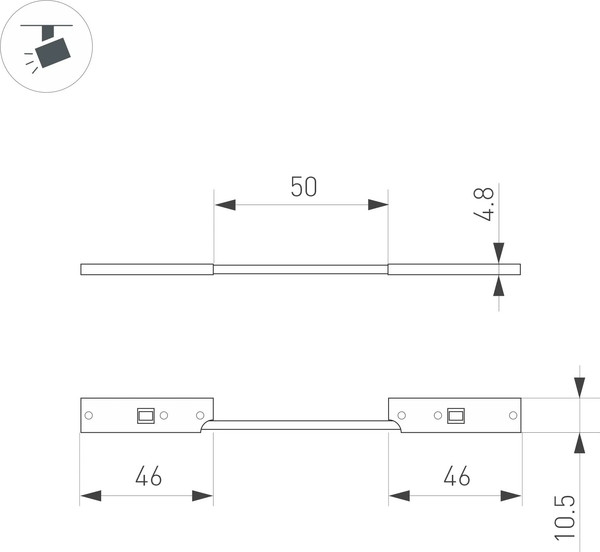 Изображение товара Коннектор для шинопровода Arlight MAG-MICROCOSM-CON-FLEX-LONG-POWER BK / 043053