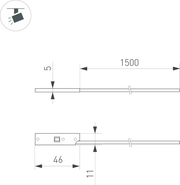 Изображение товара Коннектор для шинопровода Arlight MAG-MICROCOSM-CON-POWER BK / 043052
