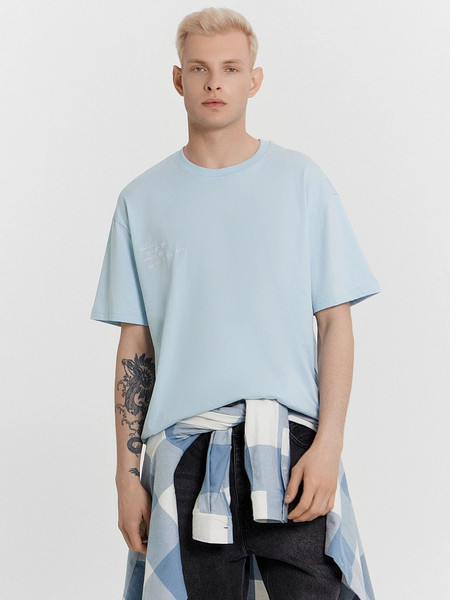Изображение товара Футболка Mark Formelle 111927 (р.104-182/188, серо-голубой/603-D вышивка)