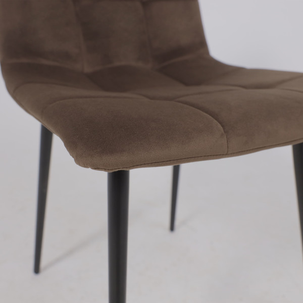 Изображение товара Стул Алвест AV 406-N (шоколадный бархат Confetti Chocolate/черный)