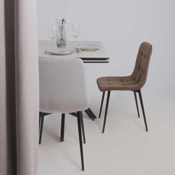 Изображение товара Стул Алвест AV 406-N (шоколадный бархат Confetti Chocolate/черный)