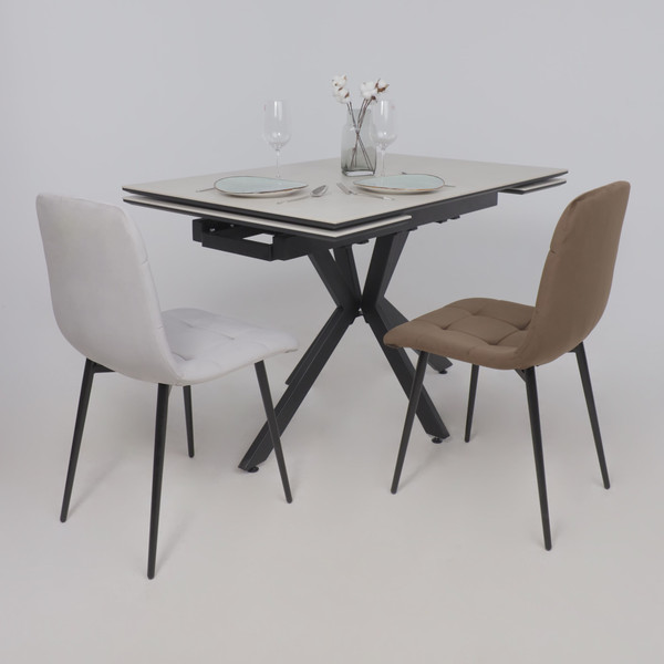 Изображение товара Стул Алвест AV 406-N (шоколадный бархат Confetti Chocolate/черный)