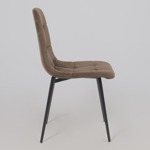 Изображение товара Стул Алвест AV 406-N (шоколадный бархат Confetti Chocolate/черный)