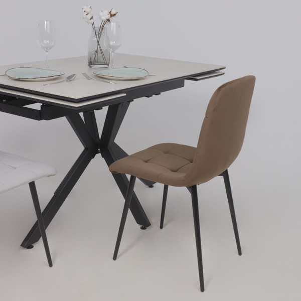 Изображение товара Стул Алвест AV 406-N (шоколадный бархат Confetti Chocolate/черный)