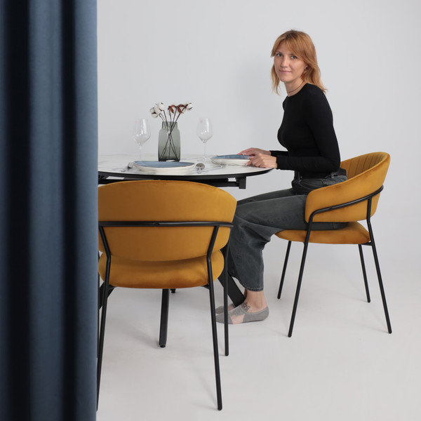 Изображение товара Стул Алвест AV 433 (карри бархат Confetti Chai Tea/черный)