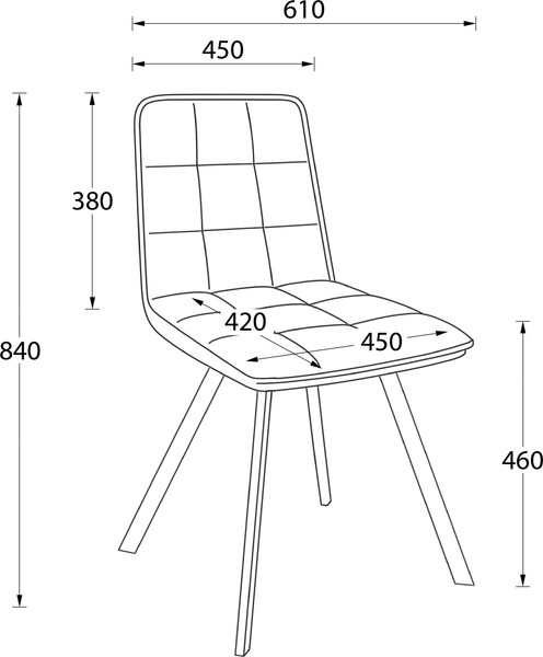 Изображение товара Стул Мамадома Rom D (k10 антрацит замша Lux/черный)