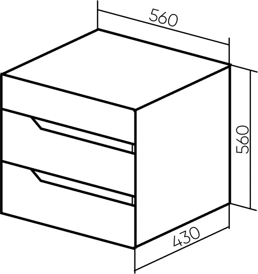 Изображение товара Тумба под умывальник Viant Куба Como 60 / VKUB60CO-T2YP