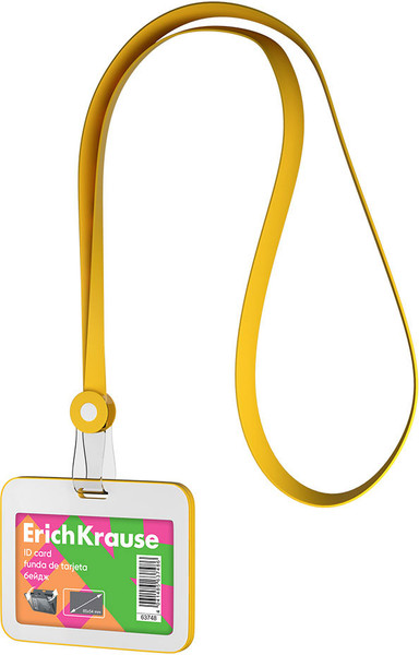 Изображение товара Бейдж Erich Krause Neon. Горизонтальный / 63748 (желтый)