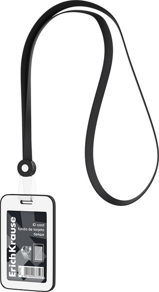 Изображение товара Бейдж Erich Krause Вертикальный / 63752 (черный)