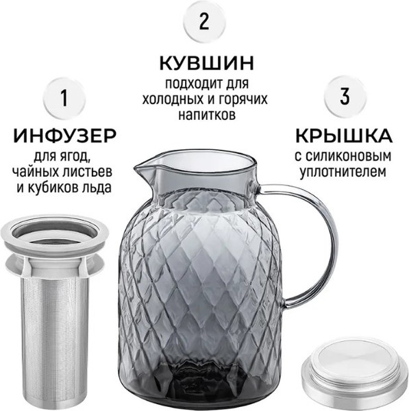 Изображение товара Кувшин Elan Gallery Crystal Glass / 360196