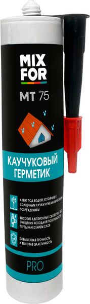 Изображение товара Герметик каучуковый Mixfor MT-75 (260мл, черный)