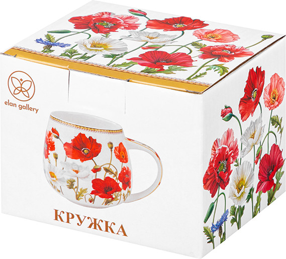 Изображение товара Кружка Elan Gallery Маки / 420744 (New Bone China)