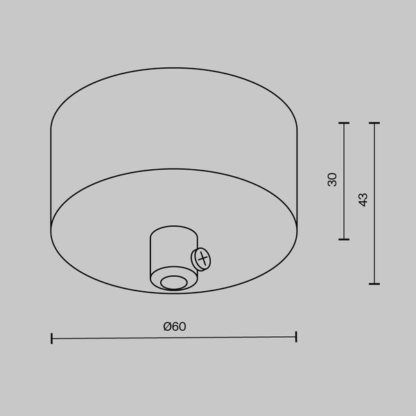 Изображение товара Потолочная база для трекового светильника Maytoni CA032B-B