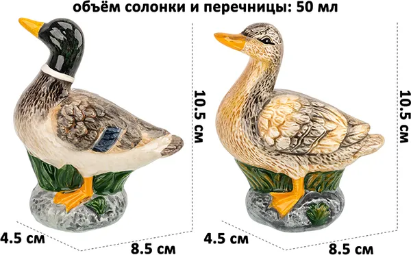 Изображение товара Набор для специй столовый Elan Gallery Селезень и уточка / 340083