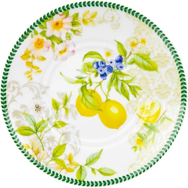 Изображение товара Набор для чая/кофе Elan Gallery Лимоны / 420753 (12шт, New Bone China)