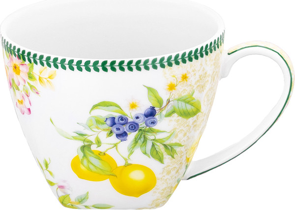 Изображение товара Чашка с блюдцем Elan Gallery Лимоны / 420758 (New Bone China)