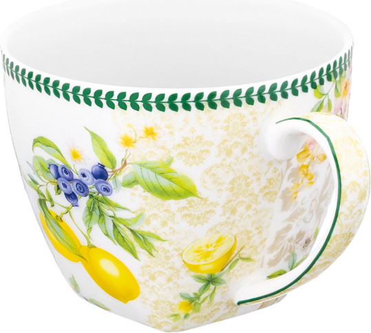 Изображение товара Чашка с блюдцем Elan Gallery Лимоны / 420758 (New Bone China)