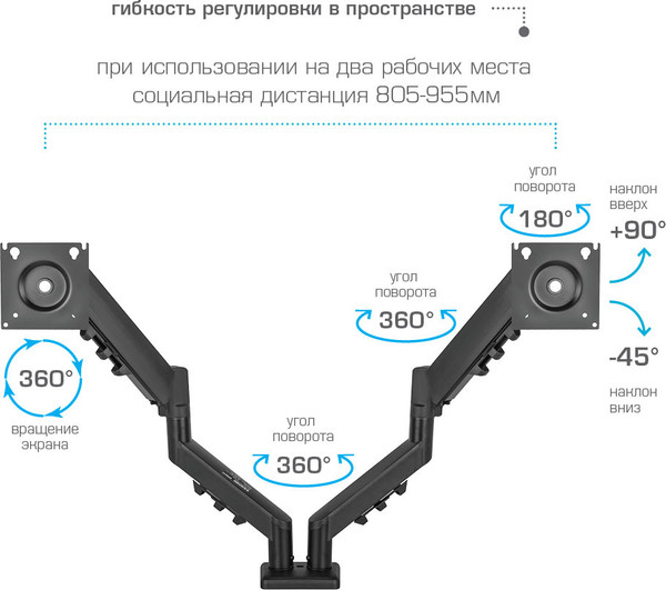 Изображение товара Кронштейн для телевизора Kromax Office-14 (черный)
